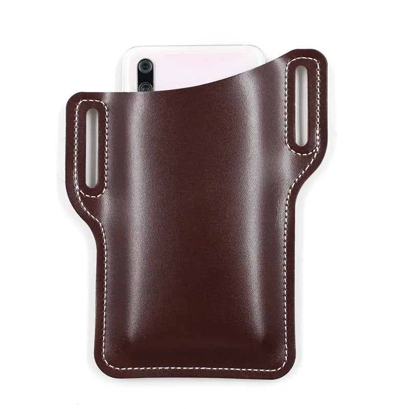 Men's Phone Case Holster Cellphone Leather Belt Loop Pouch