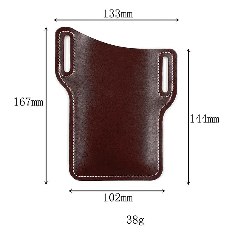 Men's Phone Case Holster Cellphone Leather Belt Loop Pouch