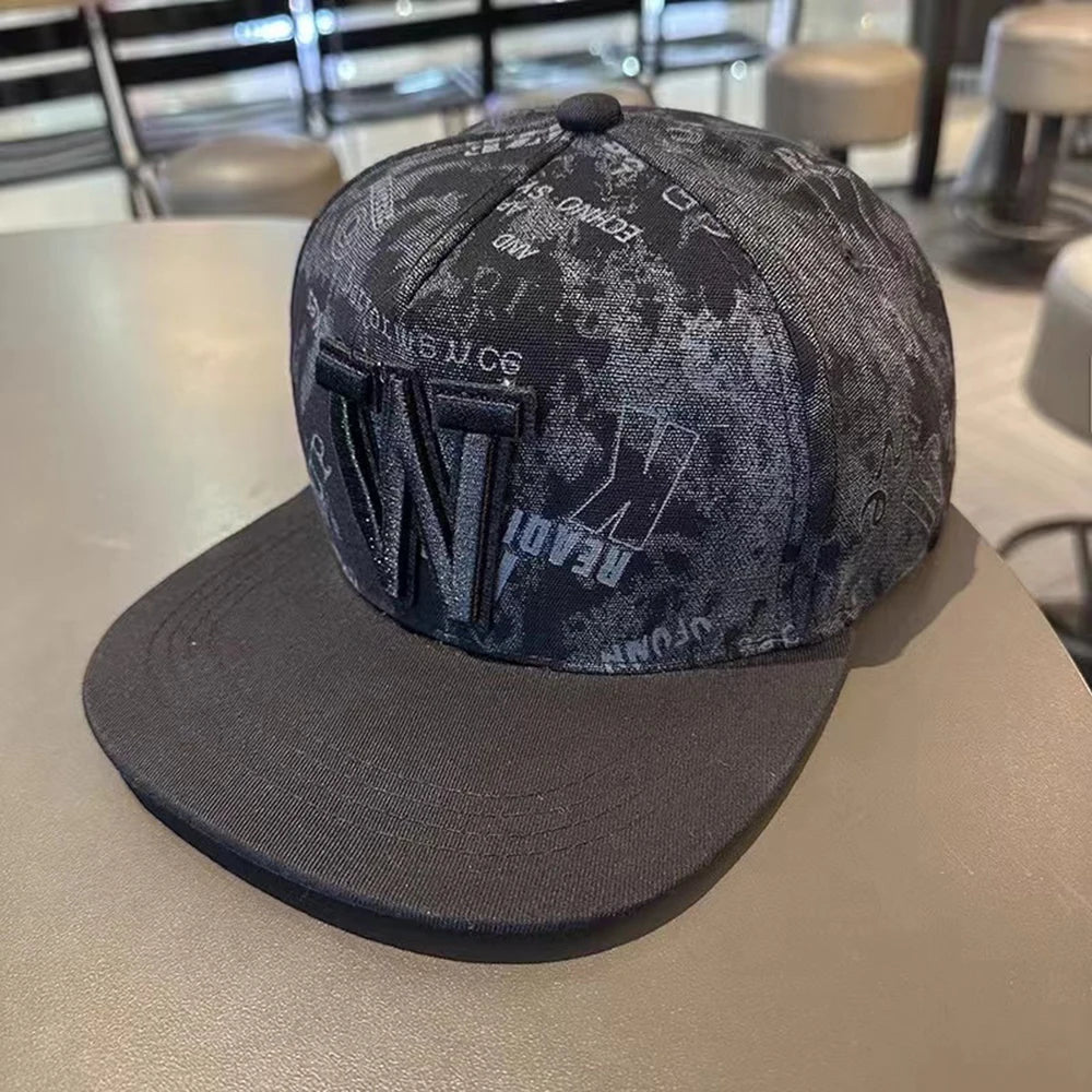 Hip Hop Embroidered Flat Brim Cap
