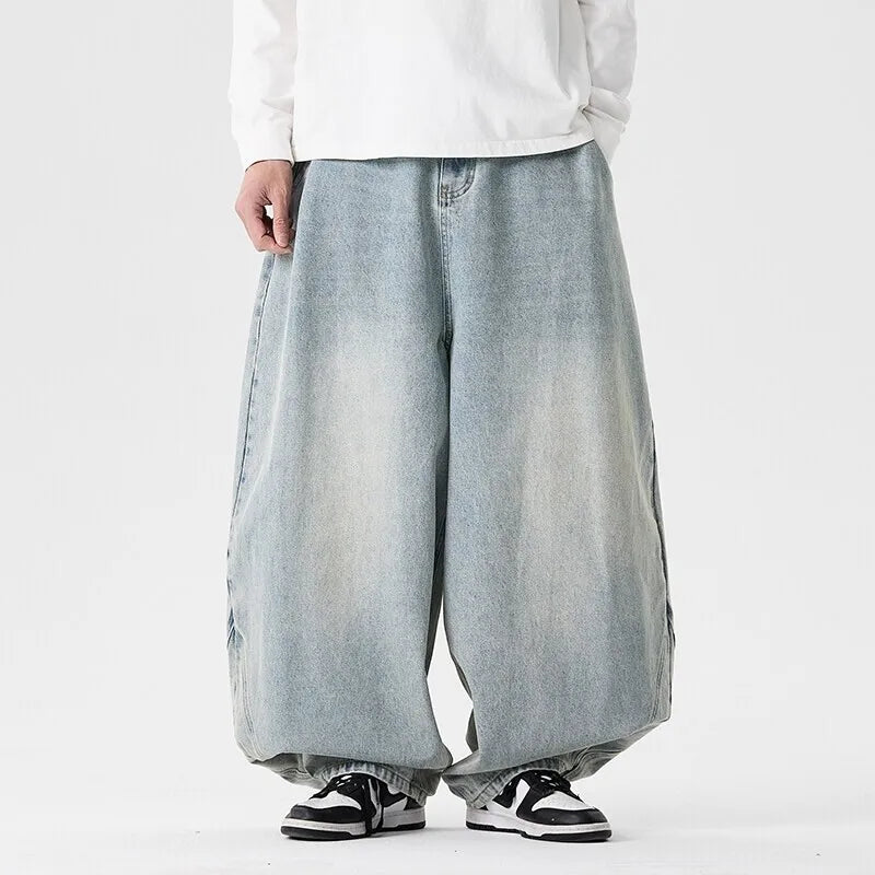 Wide Baggy Denim Jeans Barrel Leg Oversized