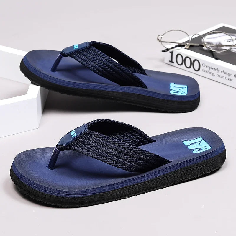 Lightweight Chunky Thongs Flip-Flops Canvas Y-strap