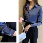 Long-Sleeve Blouse Business Office Wear Casual Women's Shirt
