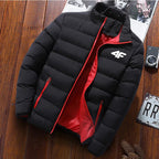 Long-Sleeve Puffer Jacket Smart-Cut and Zipper Pockets