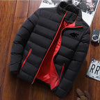 Long-Sleeve Puffer Jacket Smart-Cut and Zipper Pockets