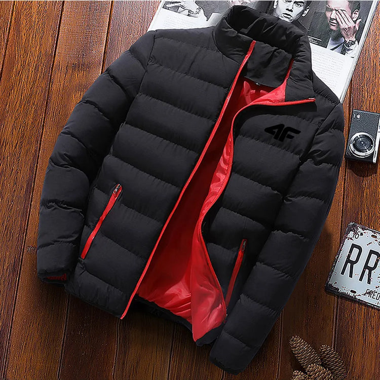 Long-Sleeve Puffer Jacket Smart-Cut and Zipper Pockets-Keep Melbourne Marvellous Official Store