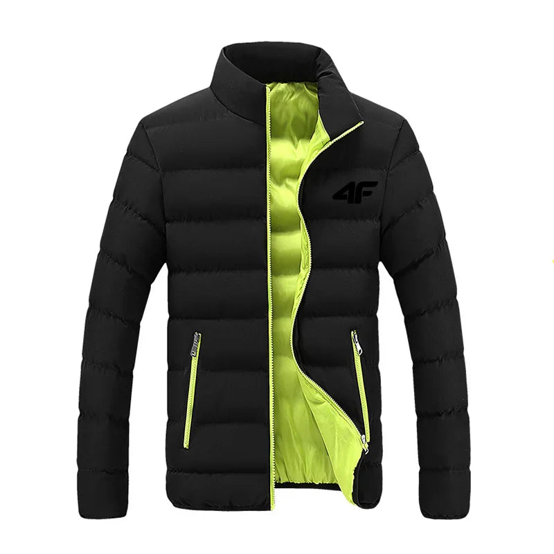 Long-Sleeve Puffer Jacket Smart-Cut and Zipper Pockets-Keep Melbourne Marvellous Official Store