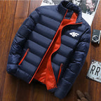Long-Sleeve Puffer Jacket Smart-Cut and Zipper Pockets