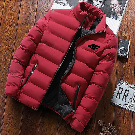 Long-Sleeve Puffer Jacket Smart-Cut and Zipper Pockets-Keep Melbourne Marvellous Official Store