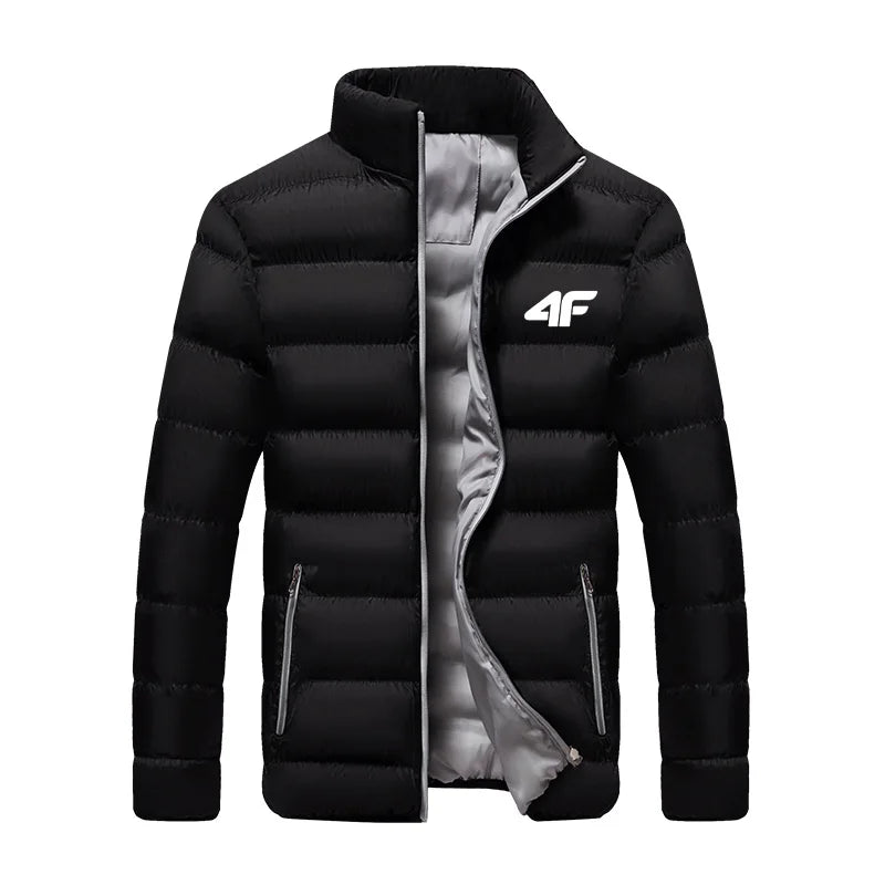Long-Sleeve Puffer Jacket Smart-Cut and Zipper Pockets-Keep Melbourne Marvellous Official Store