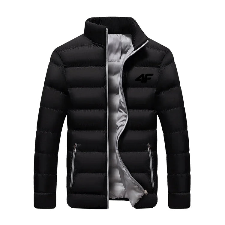 Long-Sleeve Puffer Jacket Smart-Cut and Zipper Pockets-Keep Melbourne Marvellous Official Store