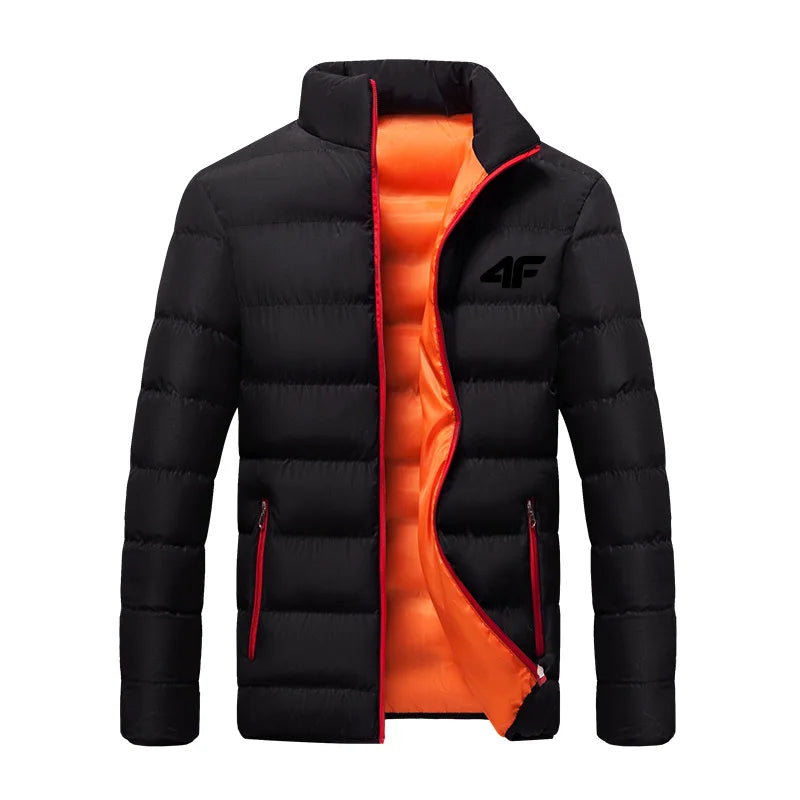Long-Sleeve Puffer Jacket Smart-Cut and Zipper Pockets-Keep Melbourne Marvellous Official Store