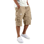 Loose Straight Cargo Shorts With Drawstring Waist