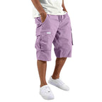 Loose Straight Cargo Shorts With Drawstring Waist