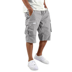 Loose Straight Cargo Shorts With Drawstring Waist