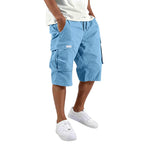 Loose Straight Cargo Shorts With Drawstring Waist
