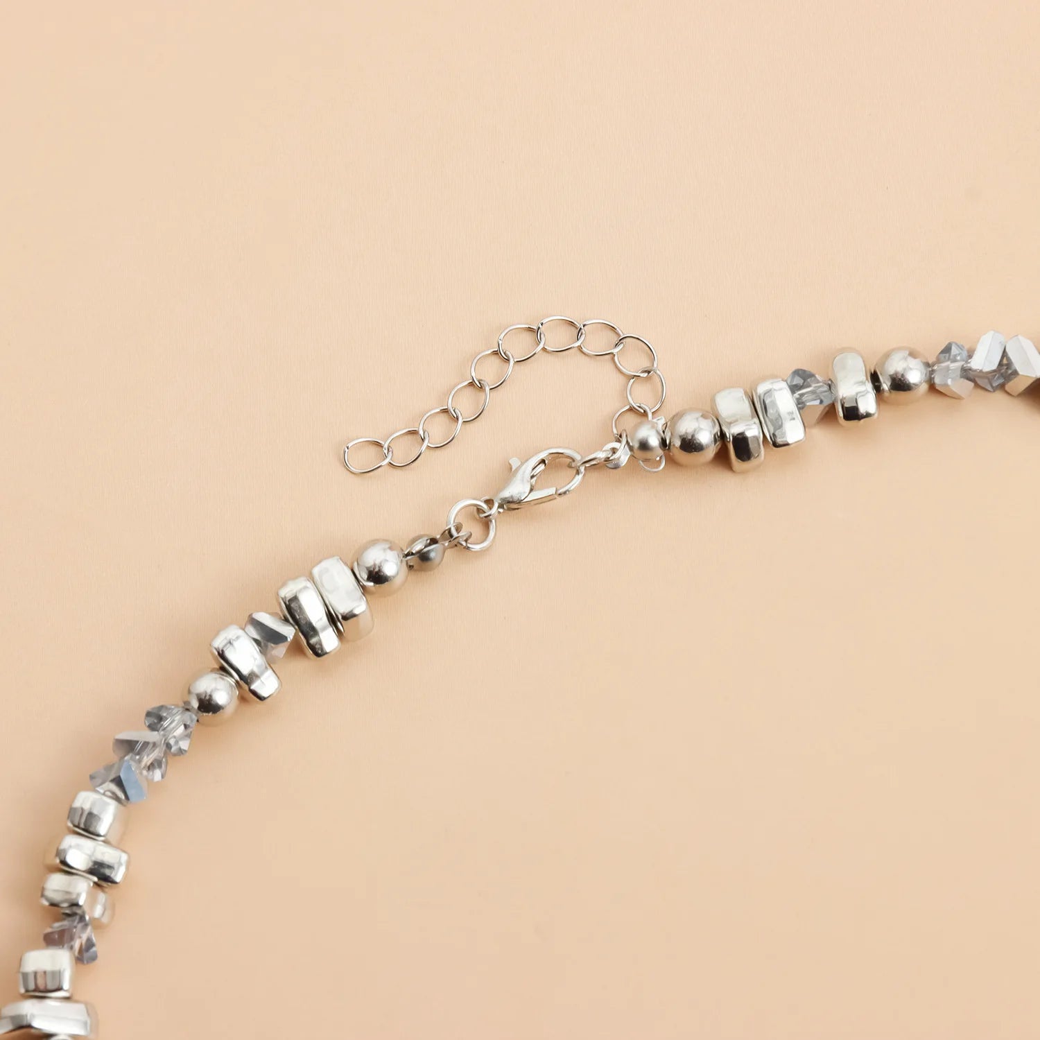 Love Heart Triangular Crystal Handmade Beaded Pendant Necklace