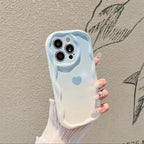 Love Heart iPhone Case 3D Wavy Edge Soft Cover
