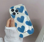 Love Heart iPhone Case 3D Wavy Edge Soft Cover