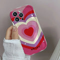 Love Heart iPhone Case 3D Wavy Edge Soft Cover