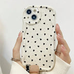 Love Heart iPhone Case 3D Wavy Edge Soft Cover
