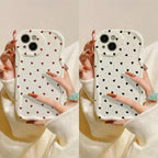 Love Heart iPhone Case 3D Wavy Edge Soft Cover