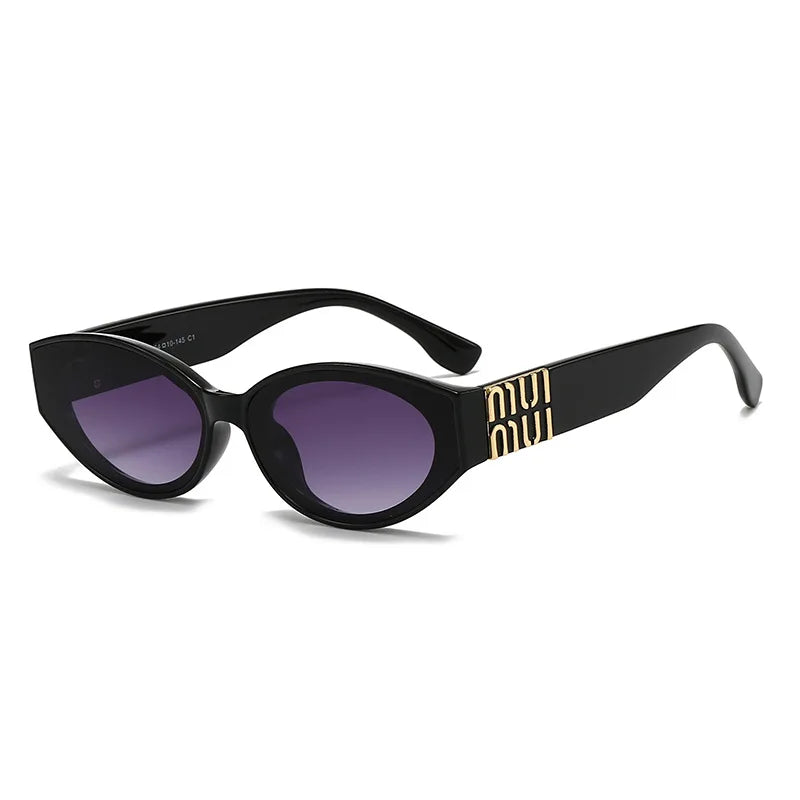 Luxury Glamour Sunglasses Oval Stylish Design UV400