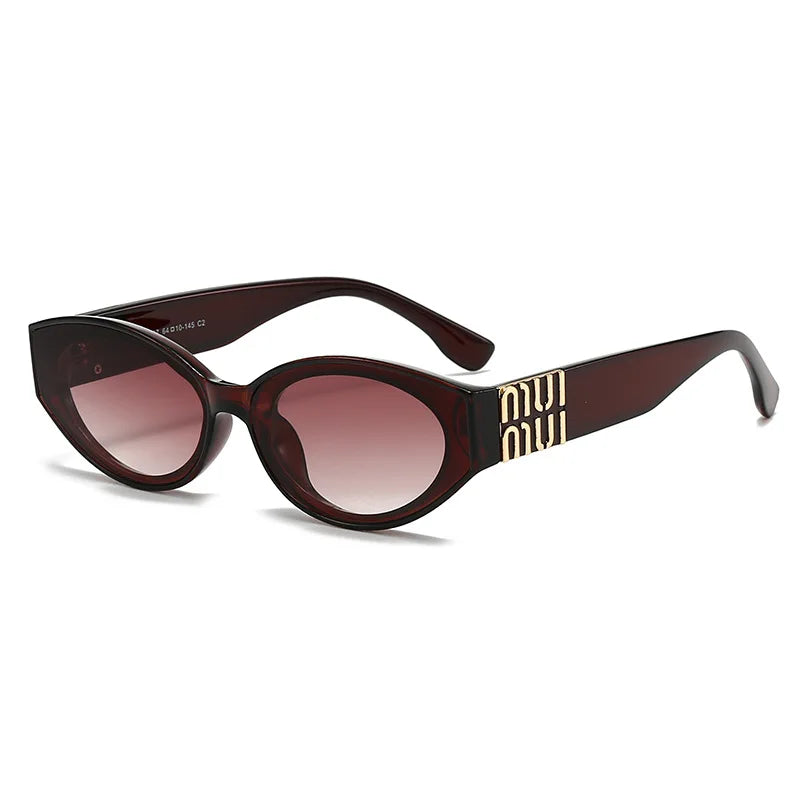 Luxury Glamour Sunglasses Oval Stylish Design UV400