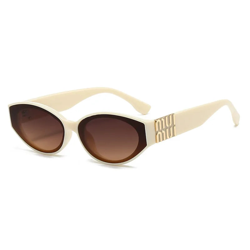 Luxury Glamour Sunglasses Oval Stylish Design UV400
