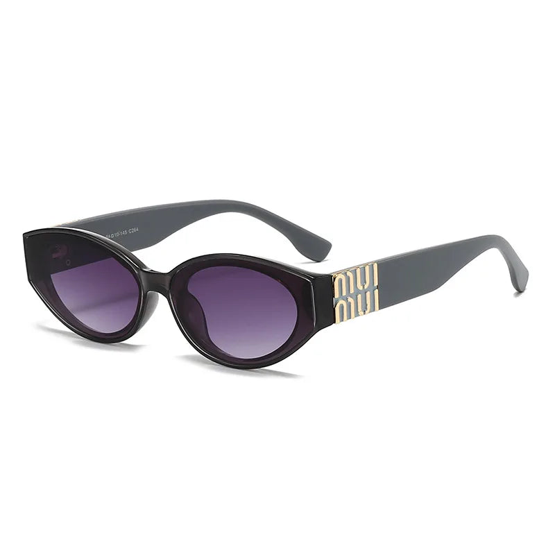 Luxury Glamour Sunglasses Oval Stylish Design UV400