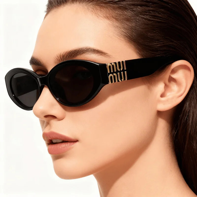 Luxury Glamour Sunglasses Oval Stylish Design UV400