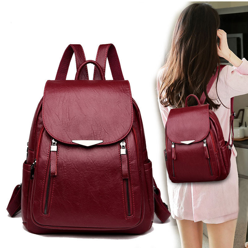 Women's Mini Soft Leather Backpack for Clubbing Travelling and Festivals