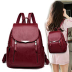 Women's Mini Soft Leather Backpack for Clubbing Travelling and Festivals