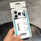 Plane Ticket Phone Case Boarding Pass For iPhone Silcone Cover