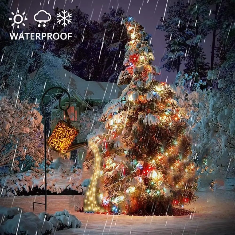 LED Fairy Lights Solar Watering Can Garden Lighting