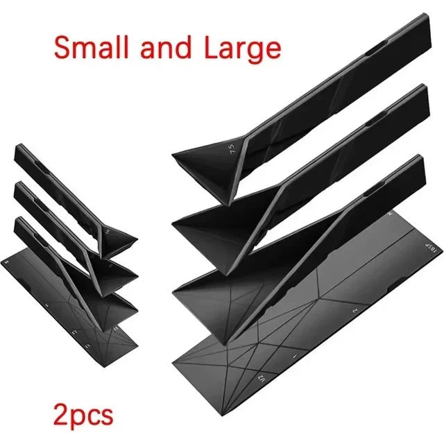 Magnetic All-In-One Flat Polygon Measuring Spoons 2pcs Set Adjustable