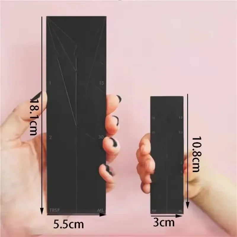 Magnetic All-In-One Flat Polygon Measuring Spoons 2pcs Set Adjustable