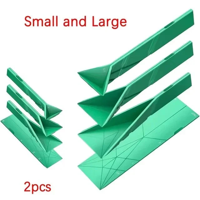 Magnetic All-In-One Flat Polygon Measuring Spoons 2pcs Set Adjustable