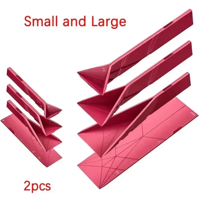 Magnetic All-In-One Flat Polygon Measuring Spoons 2pcs Set Adjustable