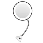 Makeup Face Mirror 10X Suction Cup Bathroom Shaving Flexible Vanity Light