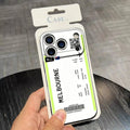 Plane Ticket Phone Case Boarding Pass For iPhone Silcone Cover