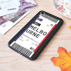 Melbourne City Boarding Pass Mobile Phone Case Cover Samsung Travel Air Plane Ticket