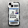 Melbourne City Boarding Pass Mobile Phone Case Cover Samsung Travel Air Plane Ticket