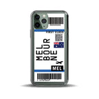 Melbourne City Boarding Pass Mobile Phone Case Cover Samsung Travel Air Plane Ticket