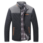 Men's Bomber Puffer Jacket Diamond Quilted