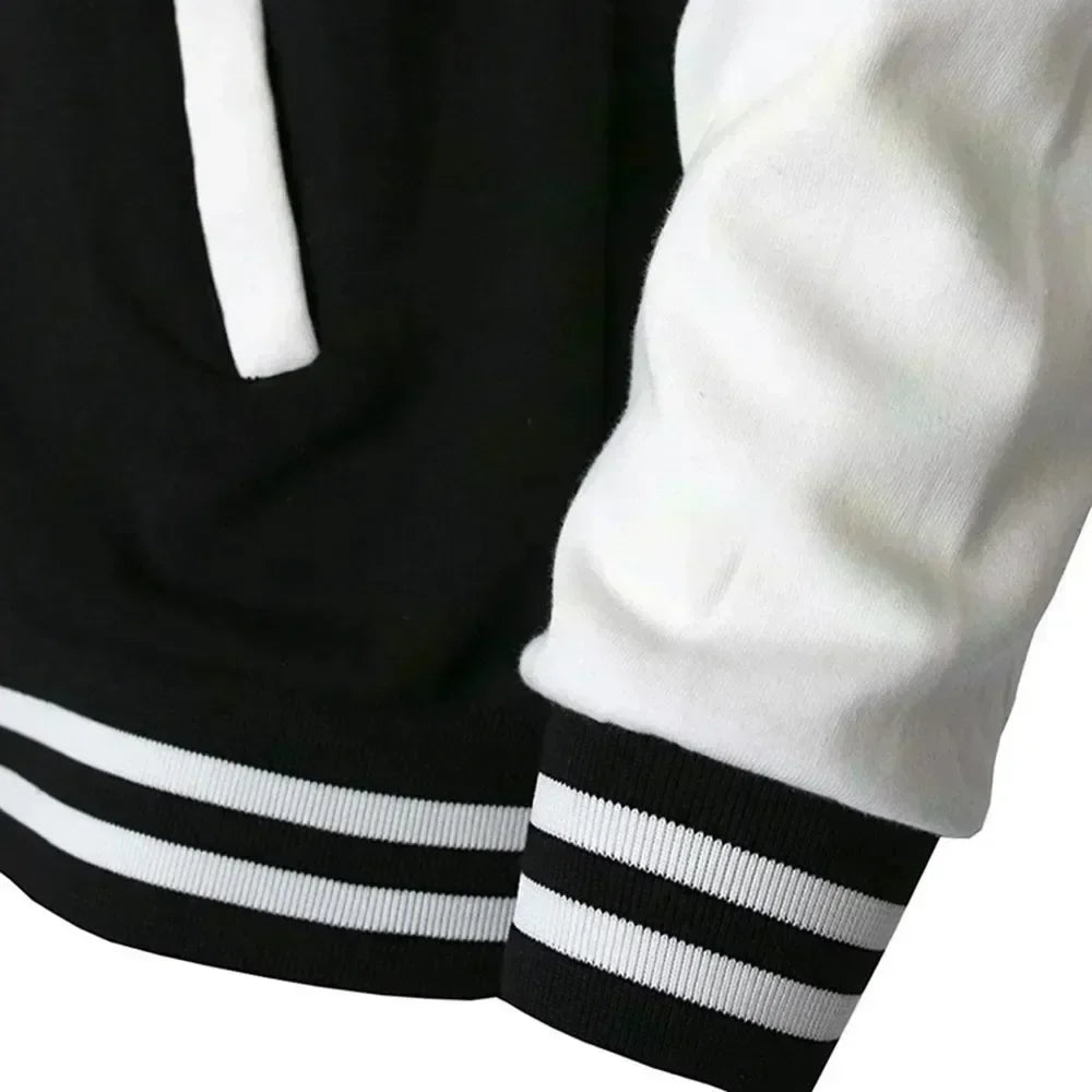 Men's Button Up Baseball Varsity Jacket