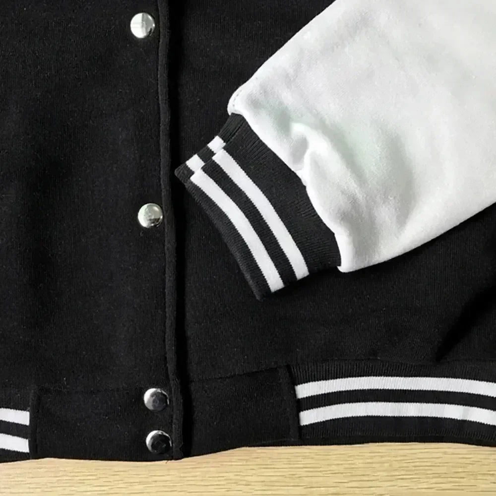 Men's Button Up Baseball Varsity Jacket