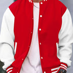 Men's Button Up Baseball Varsity Jacket