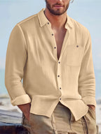 Men's Cotton and Hemp Casual Shirt