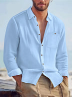 Men's Cotton and Hemp Casual Shirt