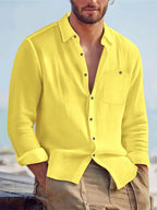 Men's Cotton and Hemp Casual Shirt